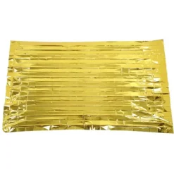 Vikbar PET-aluminiserad film Emergency Thermal Filt - Bärbar överlevnadsutrustning för camping och utomhusaktiviteter - Guld, 210CMx160CM