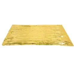Vikbar PET-aluminiserad film Emergency Thermal Filt - Bärbar överlevnadsutrustning för camping och utomhusaktiviteter - Guld, 210CMx160CM