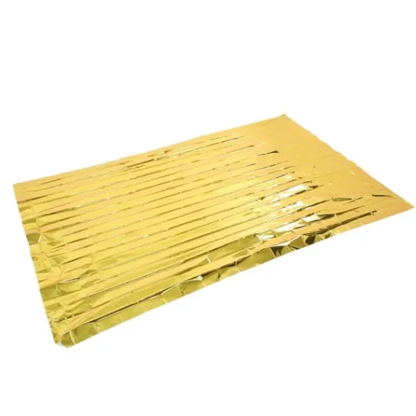 Vikbar PET-aluminiserad film Emergency Thermal Filt - Bärbar överlevnadsutrustning för camping och utomhusaktiviteter - Guld, 210CMx160CM