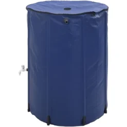 Vikbar vattentank med kran 750 L PVC - Slitstark och lättanvänd | Färg: Grön | Storlek: 750 L