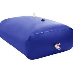 Online Vikbar vattentank med kran 2100 L PVC - Perfekt för regnvatten | Färg: Grön | Storlek: 2100 L Regntunnor