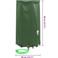 Sale Vikbar vattentank med kran 100L - Regntunna PVC | Färg: Grön | Storlek: 100 L Regntunnor