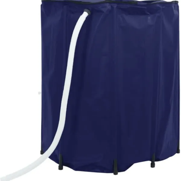 Vikbar vattentank med kran 1250 L PVC - Regnvattenbehållare | Färg: Grå | Storlek: 1250 L