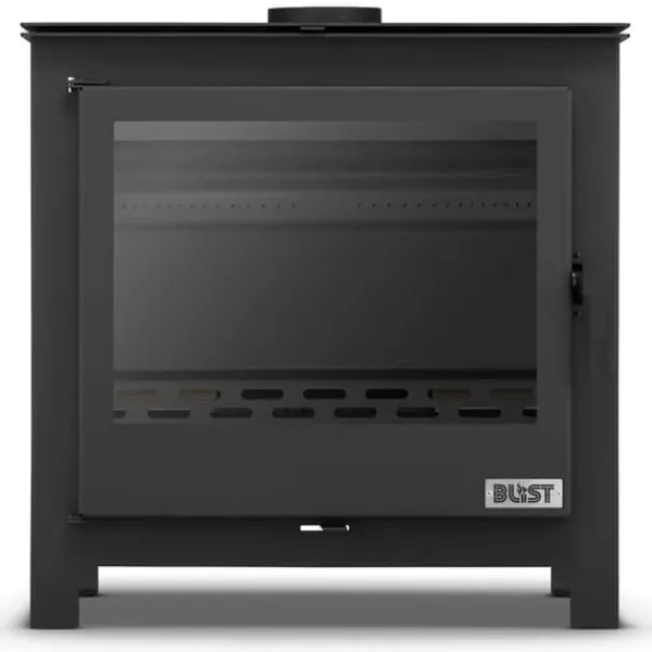 B MAX E Modern Fristående Vedspis med Vattenmantel - 26 kW - Centralvärmeanslutning Vedeldade Kaminer
