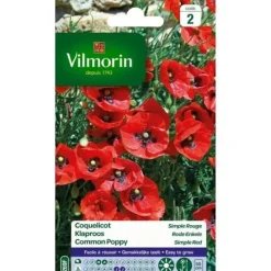 Discount VILMORIN Enkel röd vallmo Fröer & Lökar