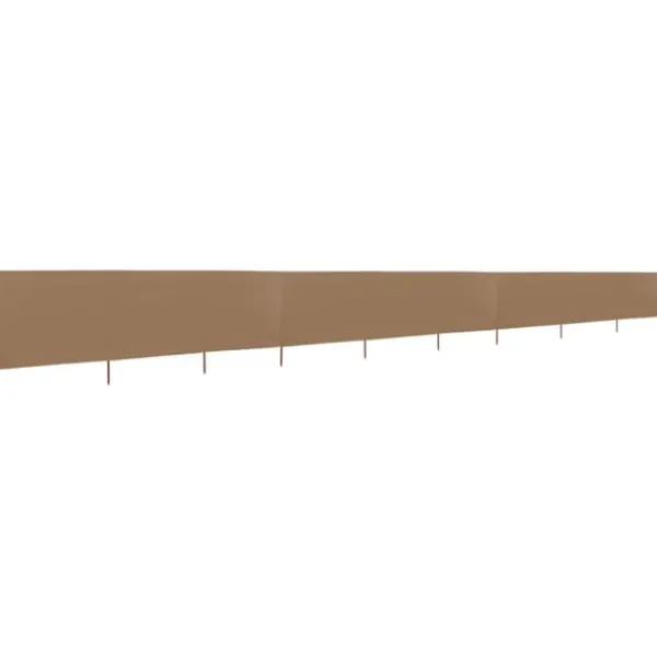 vidaXL Vindskydd 9 paneler tyg 1200x160 cm taupe
