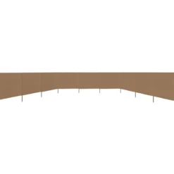 vidaXL Vindskydd 9 paneler tyg 1200x160 cm taupe