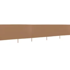 vidaXL Vindskydd 5 paneler tyg 600x120 cm taupe