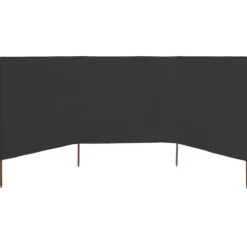 vidaXL Vindskydd 3 paneler tyg 400x120 cm antracit