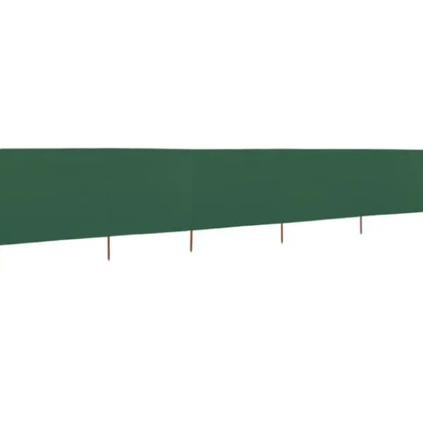 Vindskydd 5 paneler tyg 600x160 cm grön - Vindskärm - Vindskärmar - Home & Living
