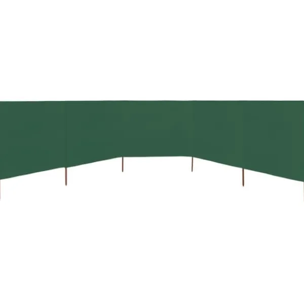 Vindskydd 5 paneler tyg 600x160 cm grön - Vindskärm - Vindskärmar - Home & Living