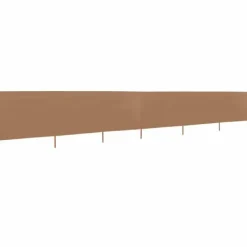 Sale Vindskydd 6 paneler tyg 800x120 cm taupe Vinddekoration