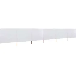 vidaXL Vindskydd 6 paneler tyg 800x160 cm sandvit