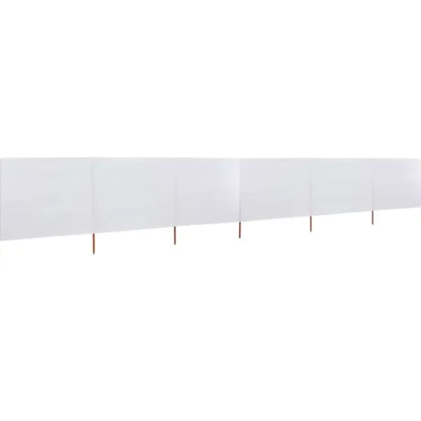 vidaXL Vindskydd 6 paneler tyg 800x160 cm sandvit