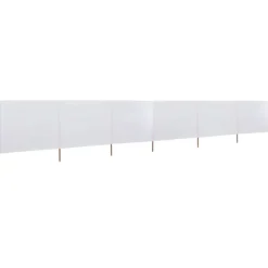 vidaXL Vindskydd 6 paneler tyg 800x160 cm sandvit
