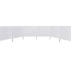 vidaXL Vindskydd 6 paneler tyg 800x160 cm sandvit