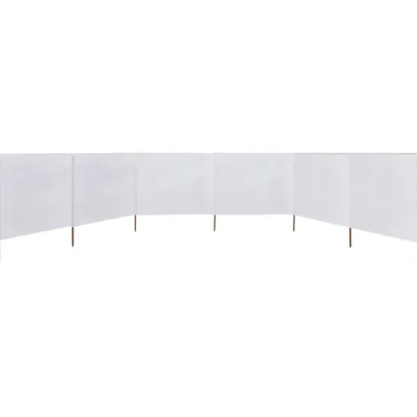 vidaXL Vindskydd 6 paneler tyg 800x160 cm sandvit