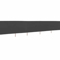 vidaXL Vindskydd 5 paneler tyg 600x80 cm antracit