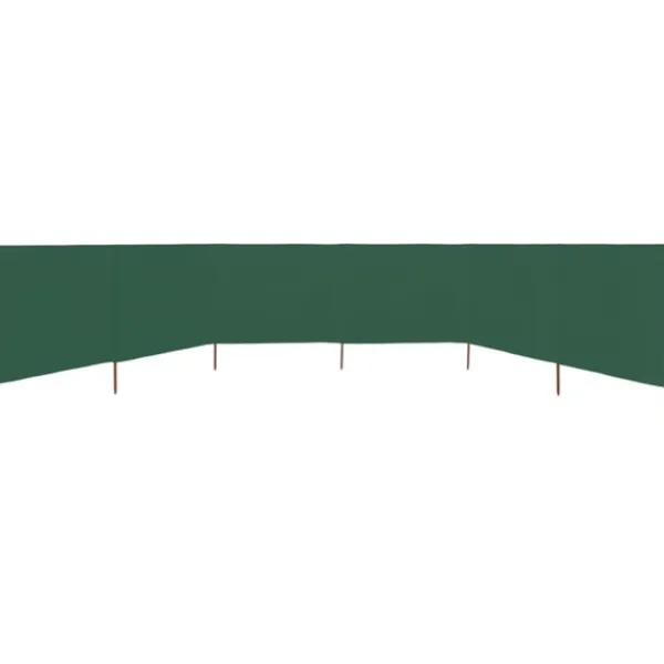 Clearance Vindskydd 6 paneler tyg 800x120 cm grön Vinddekoration