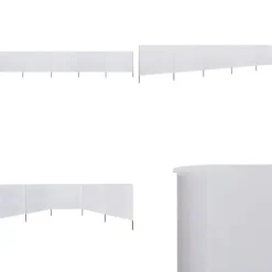 Best Vindskydd 5 paneler tyg 600x120 cm sandvit - Vindskärm - Vindskärmar - Home & Living Vinddekoration