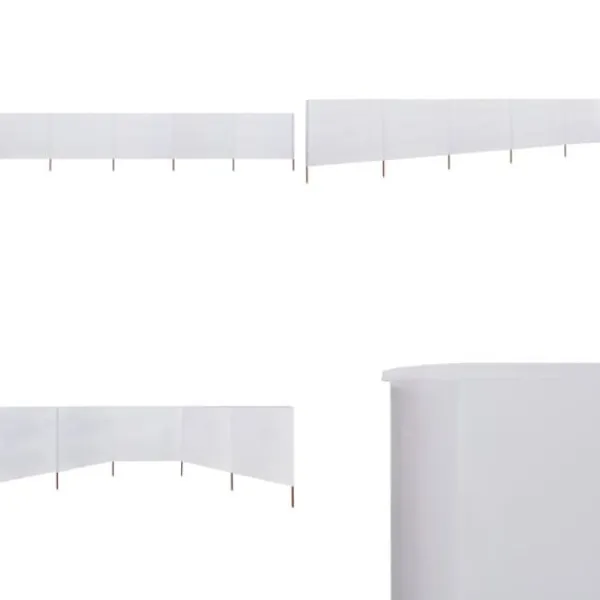 Best Vindskydd 5 paneler tyg 600x120 cm sandvit - Vindskärm - Vindskärmar - Home & Living Vinddekoration