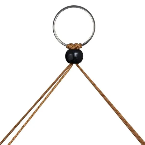 Vindspel, Bambutak med spets, 68x14x7 cm, Brun