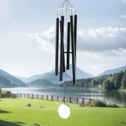 Vindspel för utomhusbruk, 1677 mm, Aluminium, Hög kvalitet, Perfekt för trädgård, Avkopplande ljuddesign, Djup ton