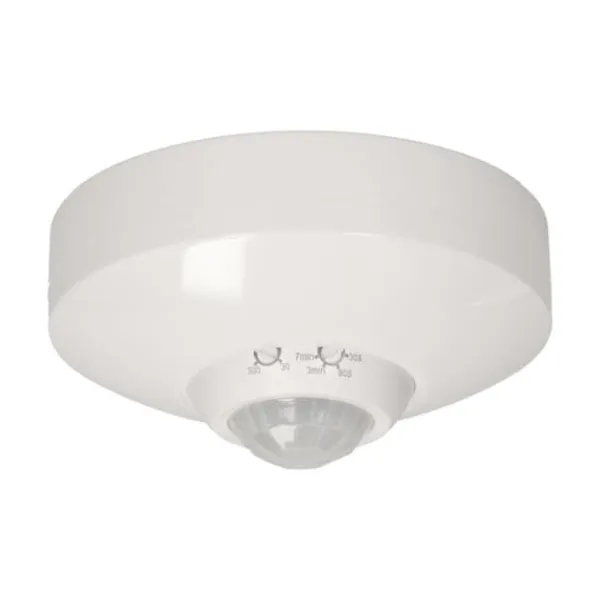 Vit utanpåliggande rörelsesensor 800W 360° IP20 Orno OR-CR-250