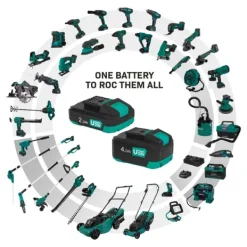 Vonroc Batteridriven gräsklippare 20V – 32 cm – Borstlös motor – Inkl. batteri/laddare