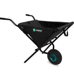 Clearance Hopfällbar Skottkärra – Lätt och Platsbesparande Trädgårdsvagn med 30 kg Kapacitet, Ergonomiska Handtag och Luftfyllda Hjul Trädgårdsverktyg