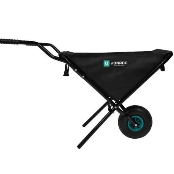 Clearance Hopfällbar Skottkärra – Lätt och Platsbesparande Trädgårdsvagn med 30 kg Kapacitet, Ergonomiska Handtag och Luftfyllda Hjul Trädgårdsverktyg