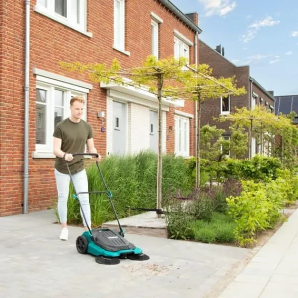 Vonroc Manuell Sopmaskin för Stora Ytor – 65 cm Sopbredd, 18 L Behållare, Effektiv för Inomhus och Utomhusbruk
