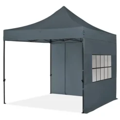 New Partytält 3x3 m – Easy-Up med Sidoväggar – UV-skydd, Vattentålig, Justerbar Höjd Tält & Lusthus