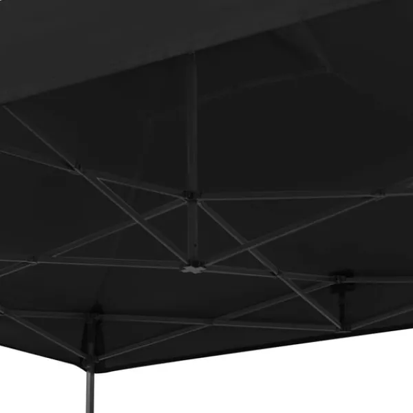 Hot Partytält 3x3 m – Vattentätt, UV-skydd 50+ – Stålram – Hopfällbart med Förvaringsväska – Svart Tält & Lusthus