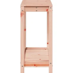 Växtbord med hylla i massivt douglasträ - Planteringsbord | Storlek: 108x35x75 cm | Färg: Natur