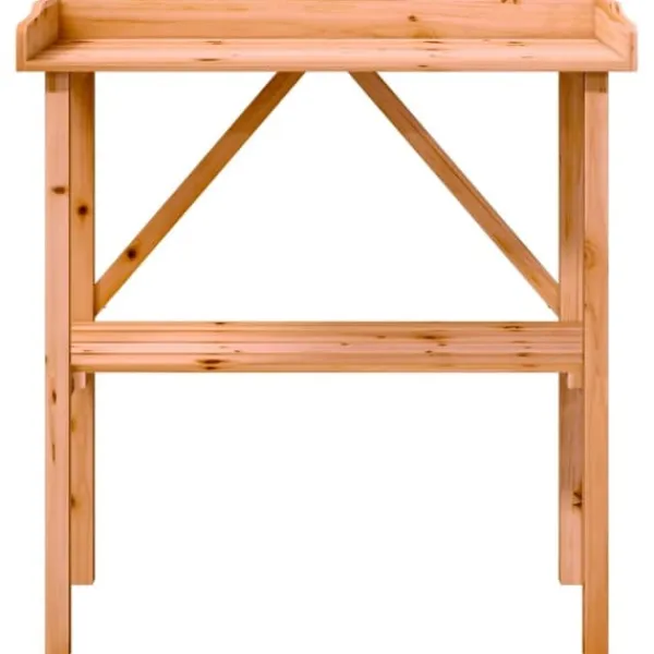 Sale Växtbord med hylla i massivt granträ - Perfekt för trädgård och uteplats | Färg: Brun | Storlek: 78x38x82,5 cm Planteringsbänkar