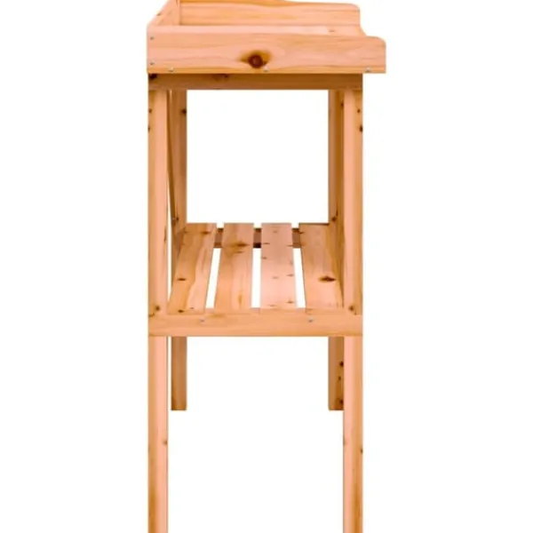 Sale Växtbord med hylla i massivt granträ - Perfekt för trädgård och uteplats | Färg: Brun | Storlek: 78x38x82,5 cm Planteringsbänkar