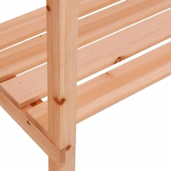Sale Växtbord med hylla i massivt granträ - Perfekt för trädgård och uteplats | Färg: Brun | Storlek: 78x38x82,5 cm Planteringsbänkar