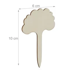 Online Växtetiketter, 10x6x0,2 cm, Natur, Trä Trädgårdsprydnader