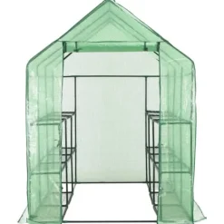 Växthus - Living Växthus med 12 hyllor stål 143x214x196 cm