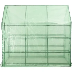 Växthus - Living Växthus med 12 hyllor stål 143x214x196 cm