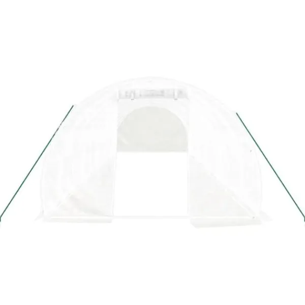 Växthus - Living Växthus med stålram vit 30 m² 10x3x2 m