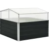 vidaXL Växthus antracit 100x100x77 cm galvaniserat stål