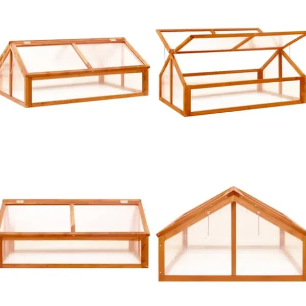 Hot Växthus brun 114x80x50 cm granträ - Växthus - Växt Hus - Home & Living Växthus