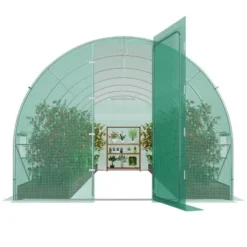 Online Växthus, Gångtunnel, 590x295x225 cm, Grön, Stålram Växthus