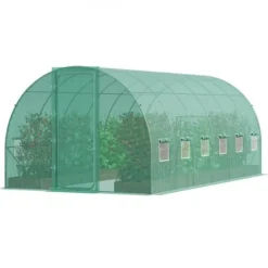 Online Växthus, Gångtunnel, 590x295x225 cm, Grön, Stålram Växthus