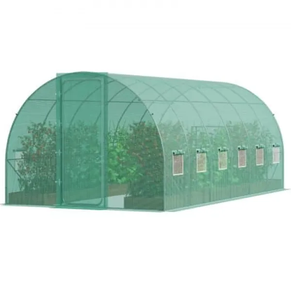 Online Växthus, Gångtunnel, 590x295x225 cm, Grön, Stålram Växthus