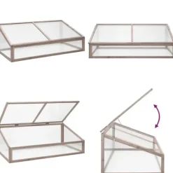 Växthus grå 110x58,5x39 cm granträ - Växthus - Drivhus - Home & Living Växthus