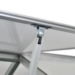 Växthus i aluminium 4,6 m² - UV-resistent och isolerat | Färg: Aluminium | Storlek: 4,6 m²