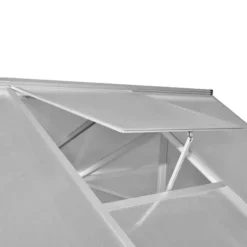 Växthus i aluminium 4,6 m² - UV-resistent och isolerat | Färg: Aluminium | Storlek: 4,6 m²